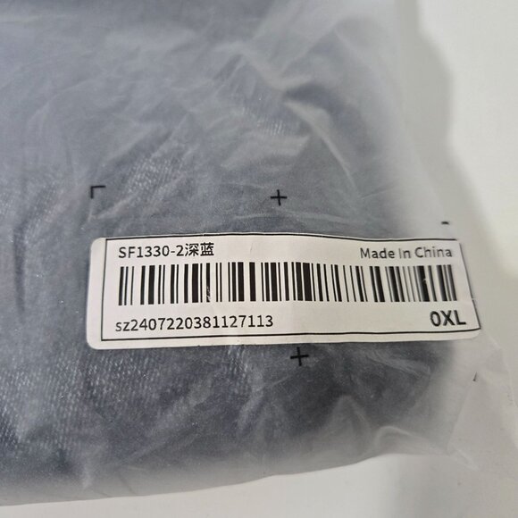 SHEIN EZ wear Plus Size Casual Washed Slim-Fit Cargo Jeans in Dark Wash - 0XL - Picture 3 of 6